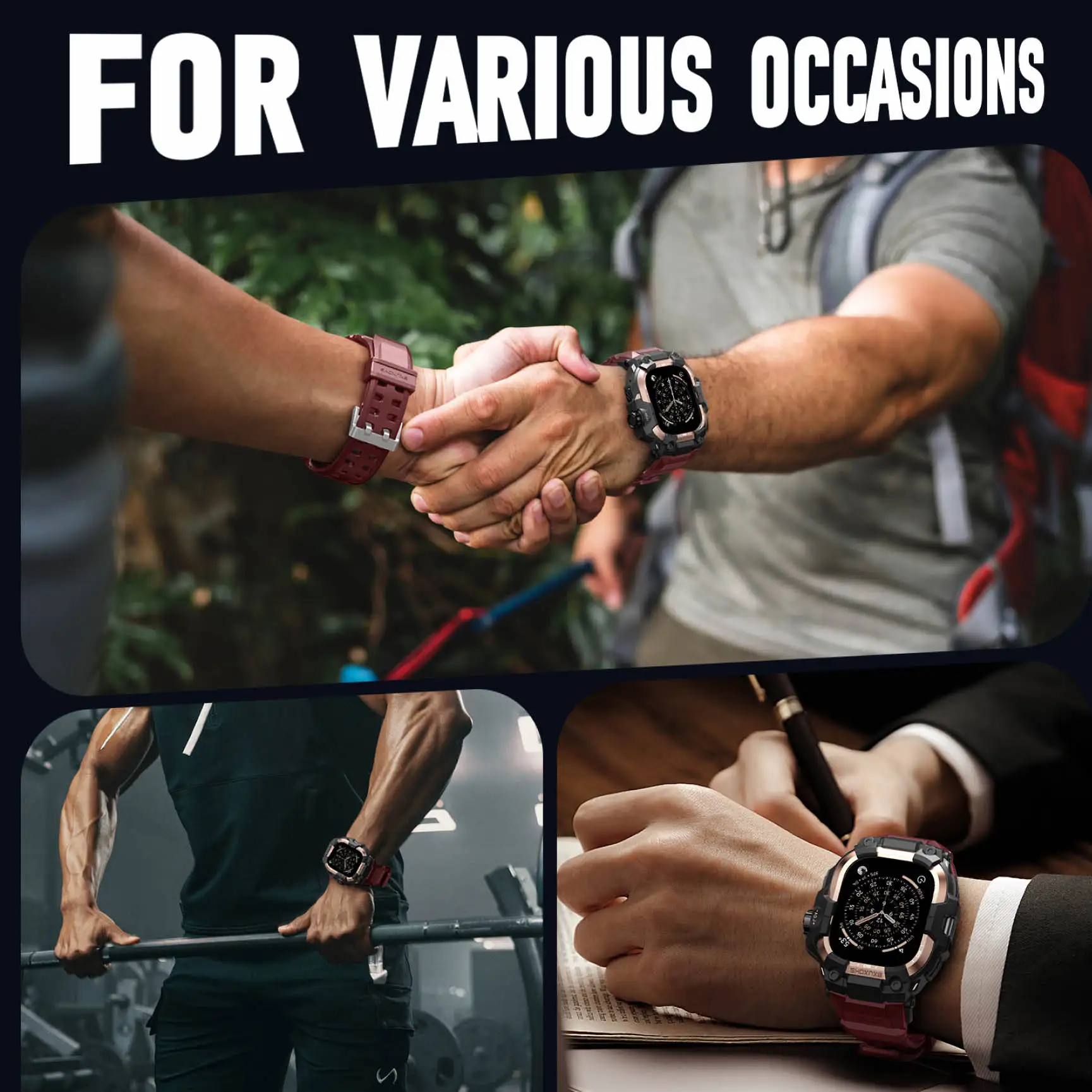 Rugged Shockproof Apple Watch Protective Bumper Cover
