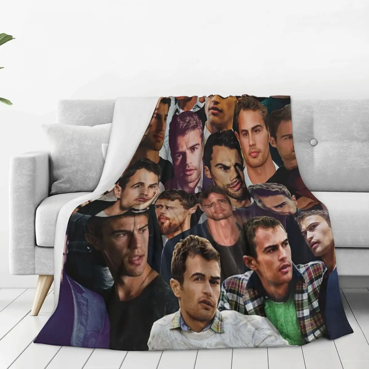 Theo James Photo Collage Blanket Fleece Warm Sofa Throw Blankets For Couch Bedding Travel Throws Bedspread Quilt 6