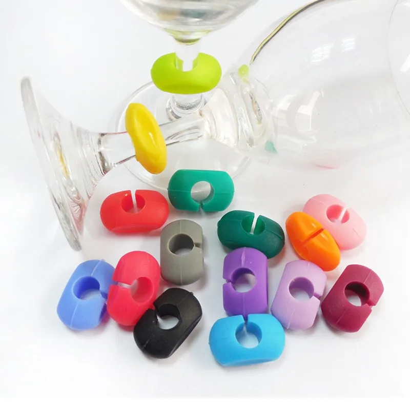 8/12/24/36Pcs Mixed Color Wine Glass Markers