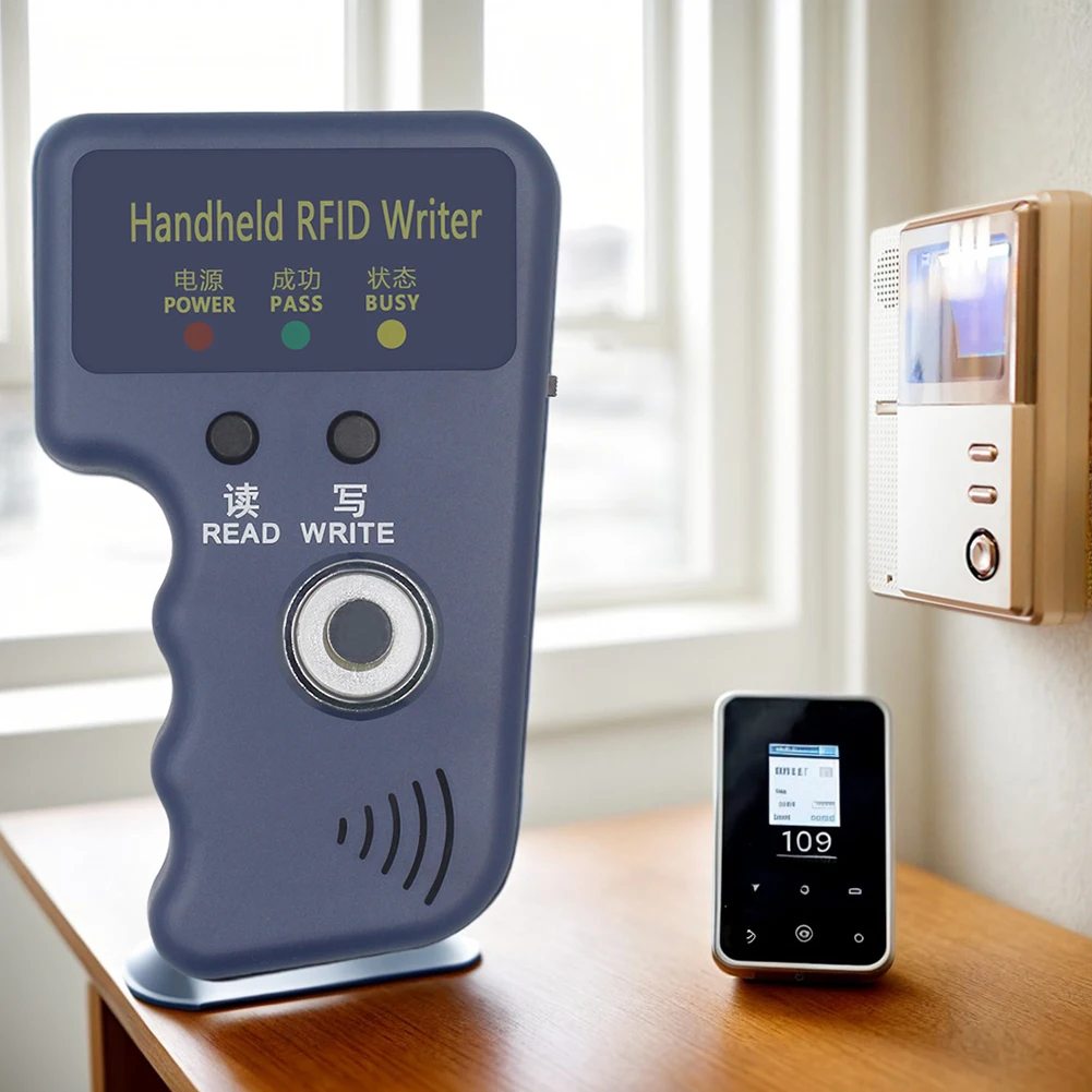 125kHz TM 복사기 휴대용 키 태그 카드 복사기 키 라이터 클로너 휴대용 RFID 라이터 T5577 EM4305 CET5200 TM 칩 카드용