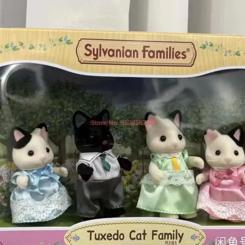 Original Sylvanian Families Black And White Cat Suit Anime