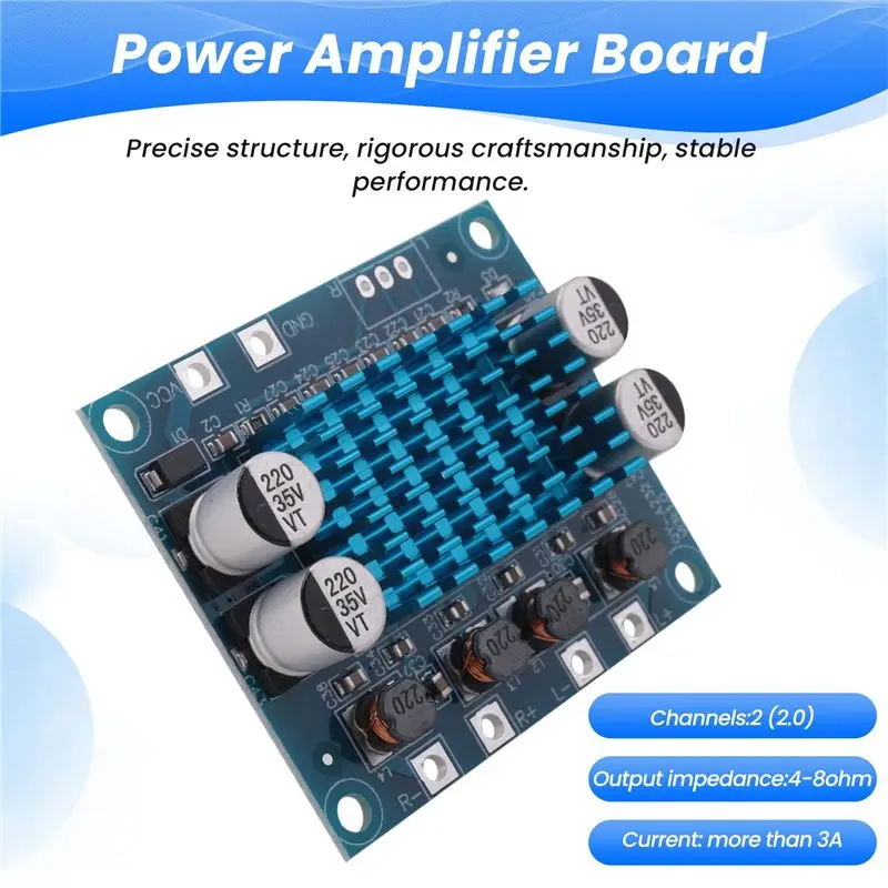 X64A-8Pcs TPA3110 XH-A232 30W+30W 2.0 채널 디지털 스테레오 오디오 전력 증폭기 보드 DC 8-26V 3A