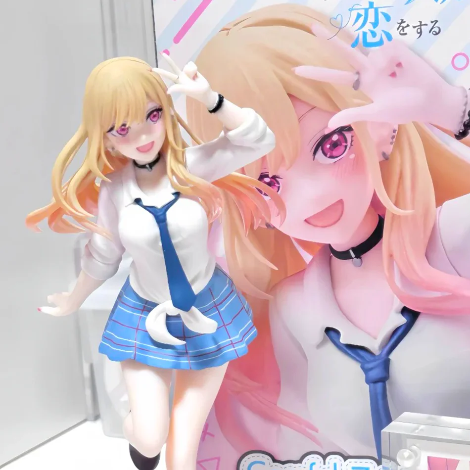 Original My Dress Up Darling Kitagawa Marin Figur Schuluniform Dress Up Stehendes Modell Spielzeug Geschenk Action Figur Für Kinder PVC