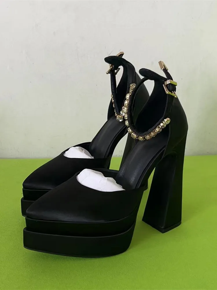 2022 Brand Women Sandals High Quality Sexy Thick High Heels Platform Dress Party Wedding Ladies Shoes fashion shoes 