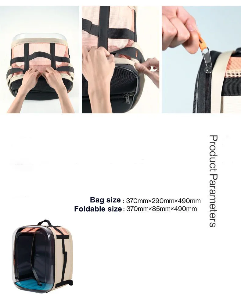 Title 6, Outdoor Breathable Pet Cat Carrier Bag Transpar...