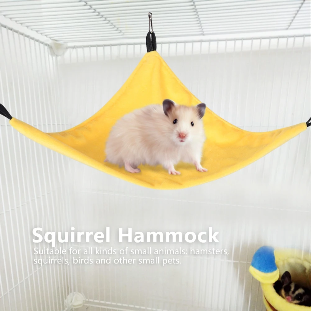 Small Pet Triangle Hammock Hanging Bed for Squirrel Hamster Sugar Glider Guinea Pig