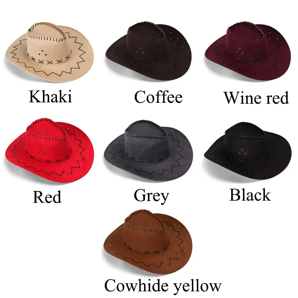 New Men Lady Fashion Cowboy Hat Unisex Cap Polyester West Fancy Dress 6