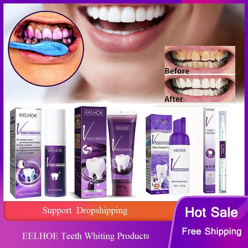 TeethWhiteningToothpasteV34ColorCorrectionWhitenerPurpleNon
