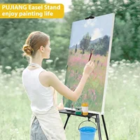 Art easel, adjustable floor folding aluminum easel, sturdy and portable easel for painting and exhibition. 6