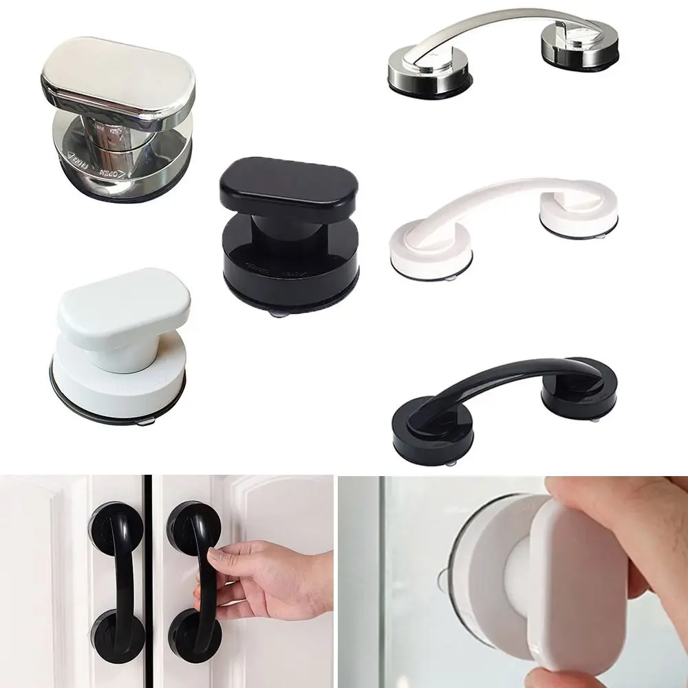 Creative with Suction Cup Shower Handle Anti-slip Furniture Cabinet Knobs Door Pulls Bathtub Pulls