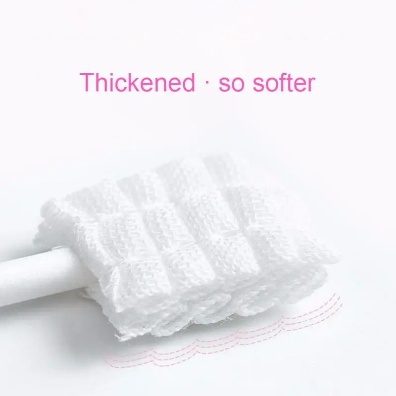 Deciduous Soft Bristle Toothbrushm Disposable Baby Tongue Cleaning Baby Oral Cleaner Newborn Tongue Wash Gauze Hygienic