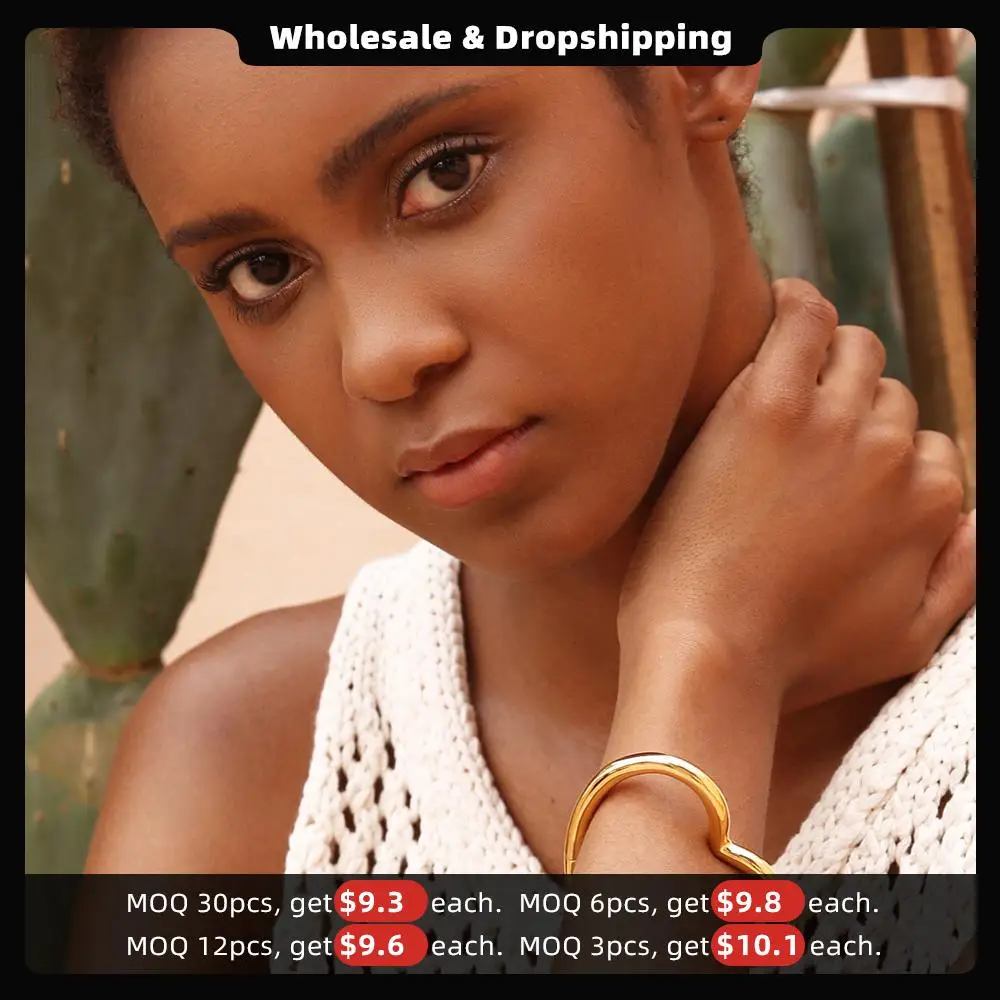 ENFASHION Heart Cuff Bangles For Women Accessories Gold Color Brass Bracelets Fashion Jewelry Friends Gifts Pulseira BC2006 bangle bracelet