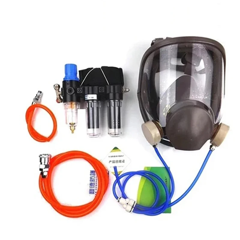 Vue de côté du Masque Respiratoire Intégral 3 en 1 avec filtre air humidificateur, design ergonomique
