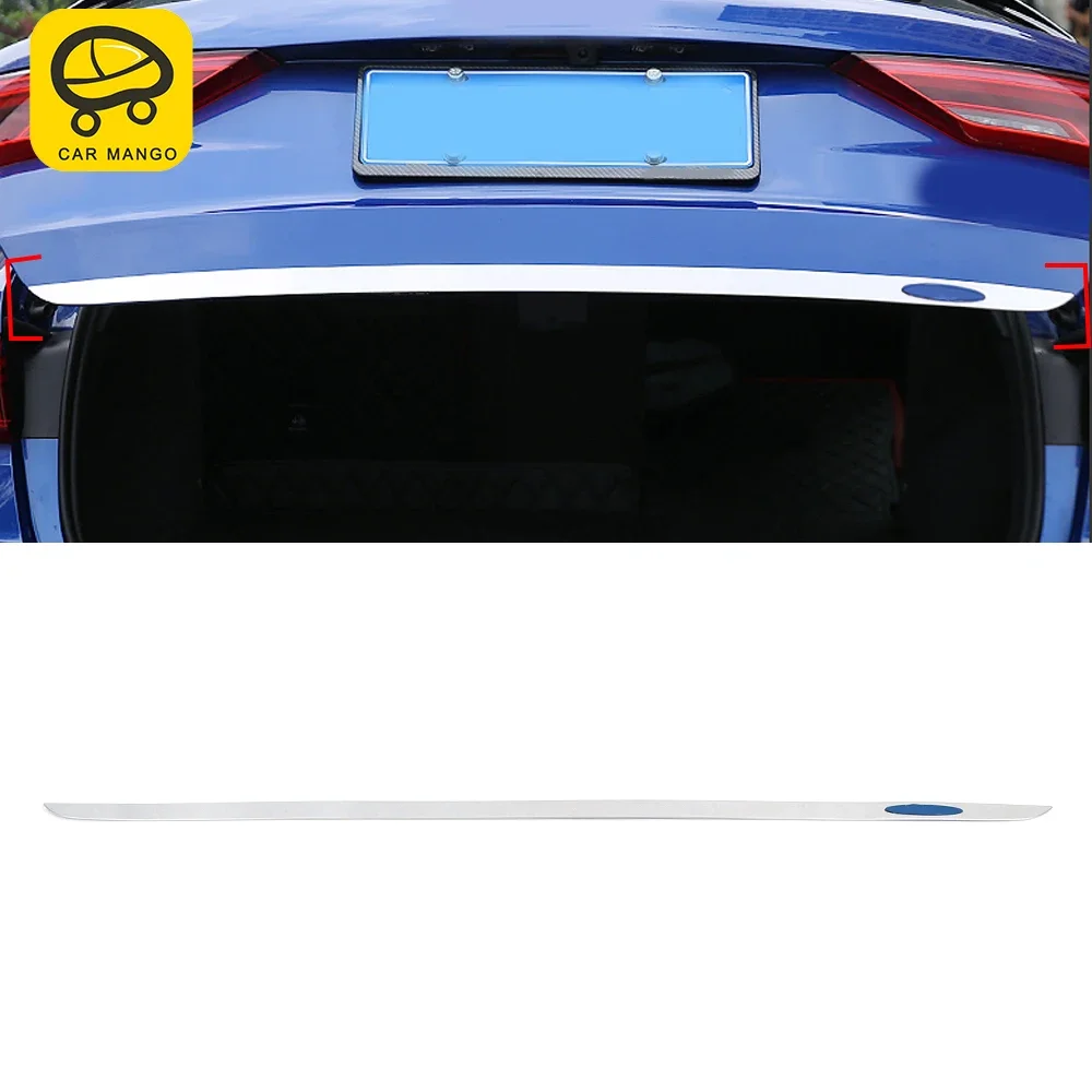 

CarManGo Car Accessories for Audi Q3 F3 2018-2023 Stainless Trunk Door Tailgate Pad Cover Trim Sticker Frame Exterior Decoration