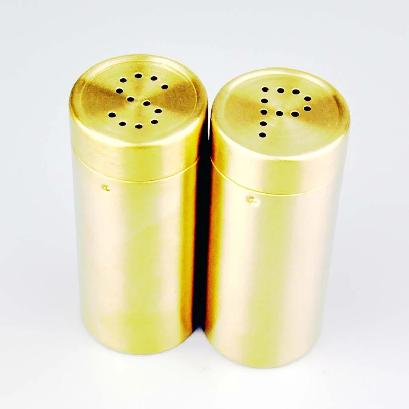 Salt And Pepper Shakers Spice Dispenser With Adjustable Pour Holes Stainless Steel Set