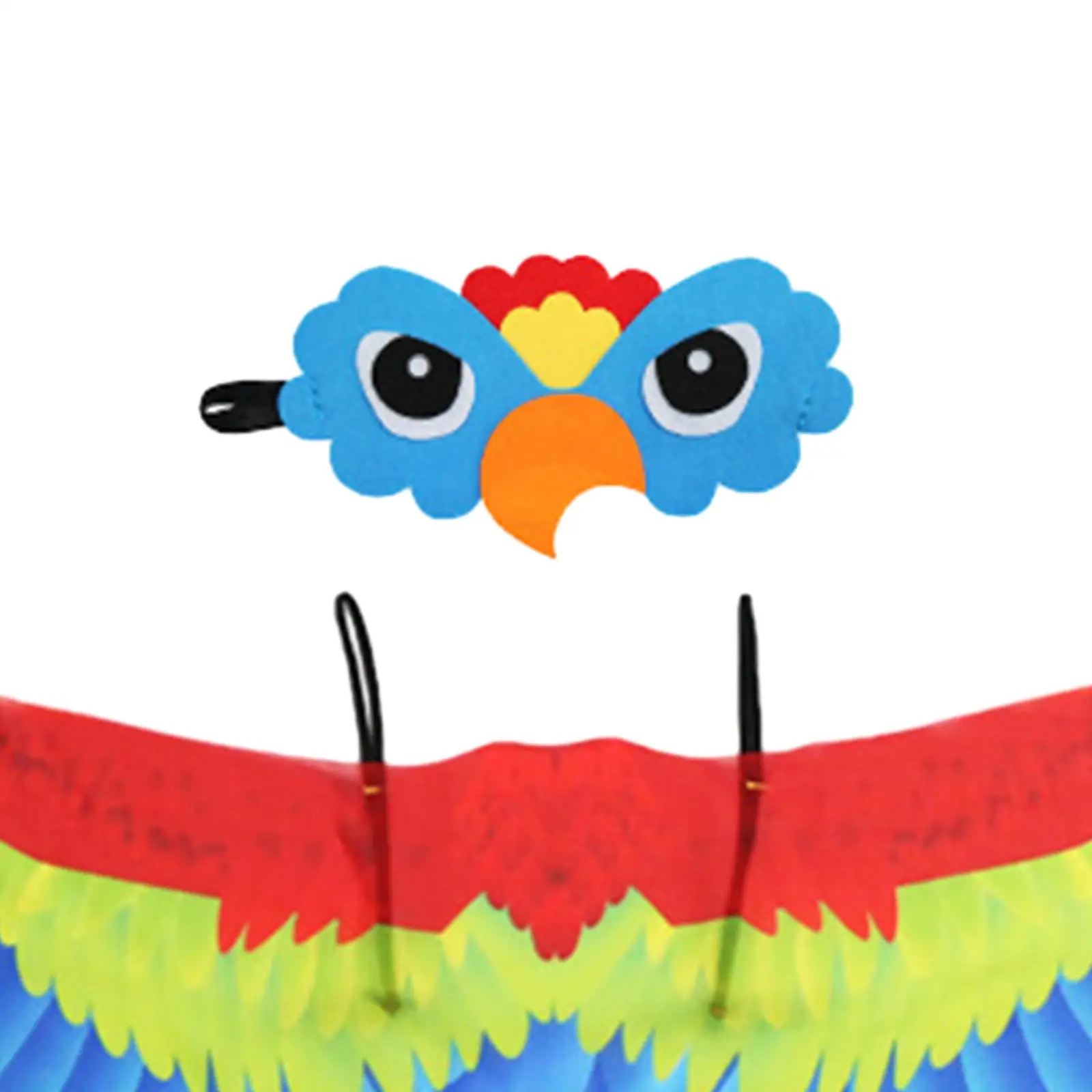 Kids Bird Costume Set - Parrot Wings Cape & Headband Mask For Halloween & Dress Up
