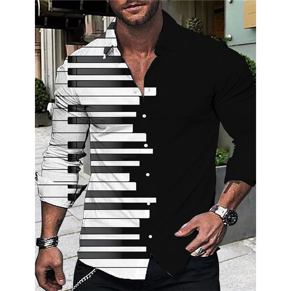 Luxury Shirt Men Shirts Piano Casual | Piano Clothing Men - Luxury - Aliexpress