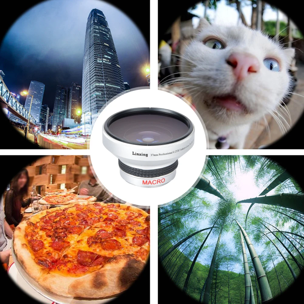Obiettivo Fisheye Aggiuntivo per Fotocamera, Lente Fisheye da 37mm Impermeabile per Fotografi, Accessori per Fotocamera, Regalo - Image 4