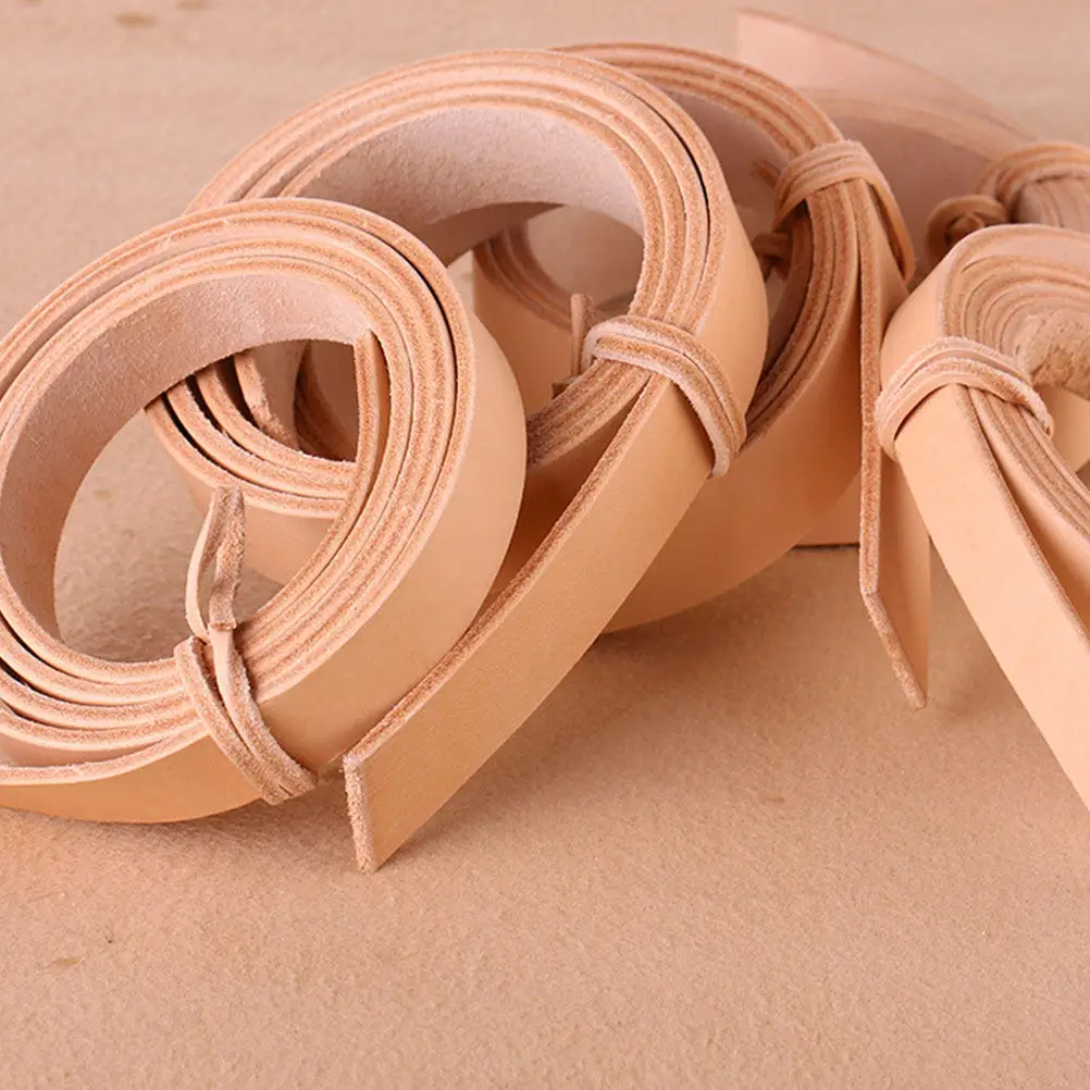 미완성 소가죽 솔리드 컬러 허리띠 100-120cm 캐주얼 허리 벨트 DIY 공예용 빈티지 청바지 바지 여성 남성용