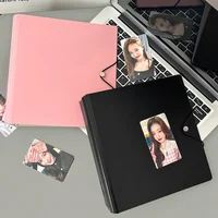 Kawaii 4 Grid Binder Kpop Photo Card Collect Book Large Capacity Idol Photo Album Photocards Holder Storage Book Stationery 2