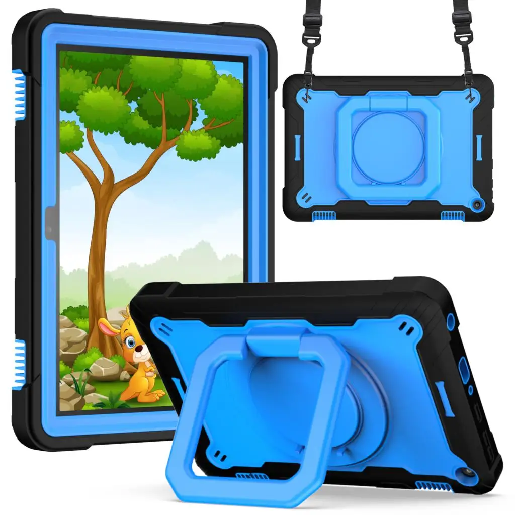 360 Rotating Shockproof Case with Handle Grip and Stand