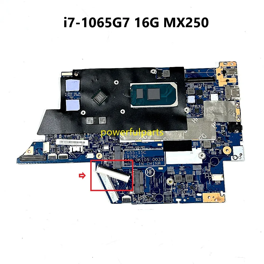 

For Lenovo IdeaPad FLEX 5-15IIL05 Laptop Motherboard 19792-3 19792-1 5B21B20765 i7-1065G7 16G Ram With Graphic Working Good