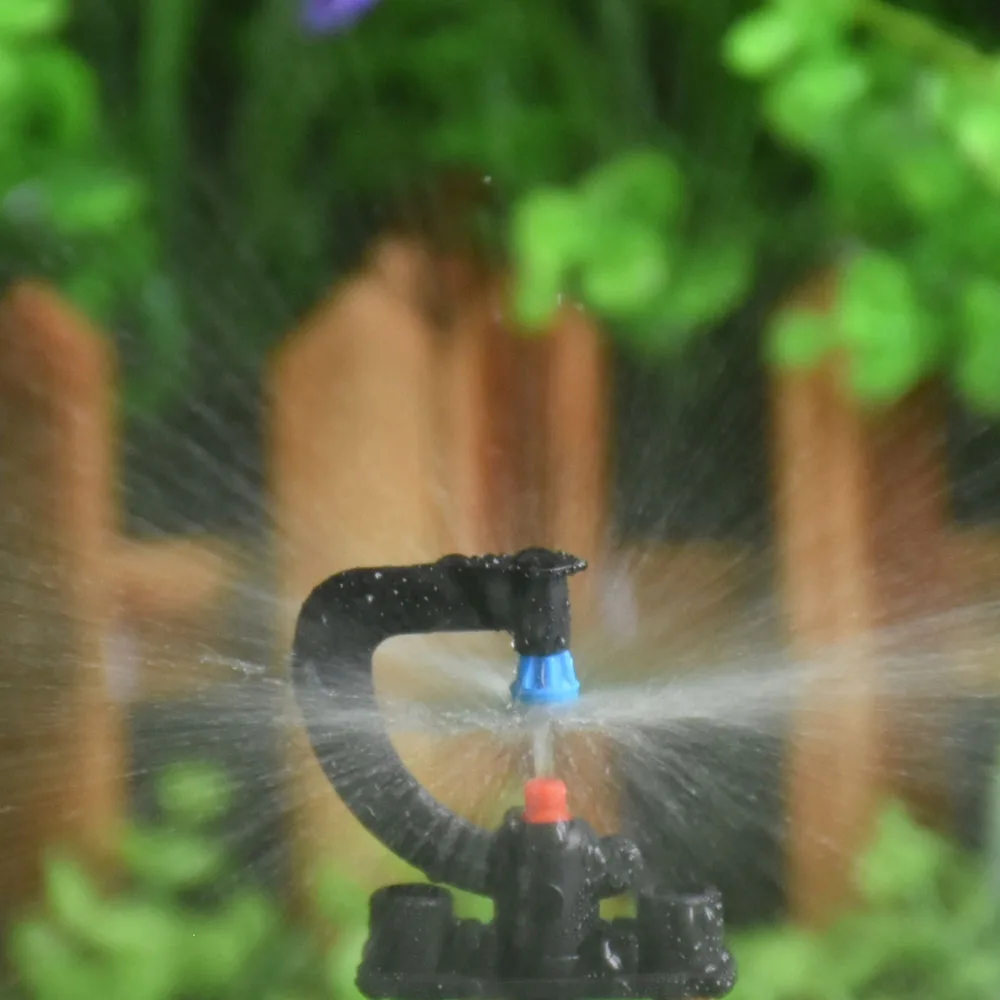 6 Micro Spruzzatori Rotanti Per Irrigazione MroMax 1/2 BSPF - 360° In Plastica E Acciaio Inox - Per Giardino E Prato