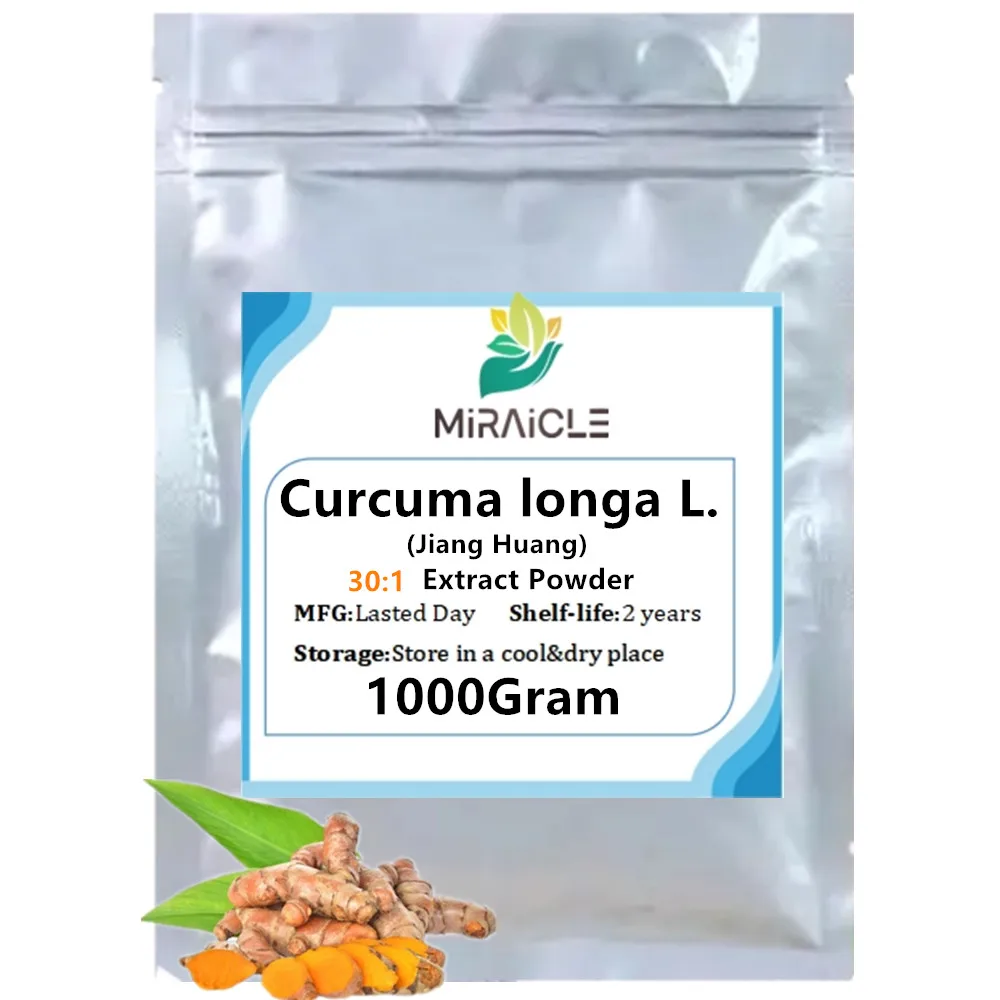 

Free Shipping,50-1000g 30:1 Turmeric Extract(Jiang Huang)