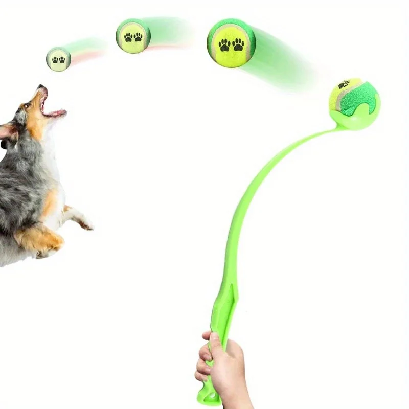 Pet Tennis Ball Launcher Stick - Interactive Outdoor Dog Training Toy, Durable Ball Thrower for Canine Exercise and Play Trainin 6
