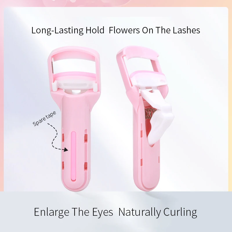 2 Colors Mini Press Eyelash Curler Abs Elastic Handle Curling Eyelash Curler Eyelash Extension Eye Makeup Tool