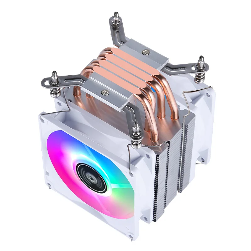 Tower Type Radiator Processor 2/4/6 Heat Pipe Air-cooled CPU Cooler White Fan mute Install slots LGA2011 2066 2099 xeon x79 x99 2