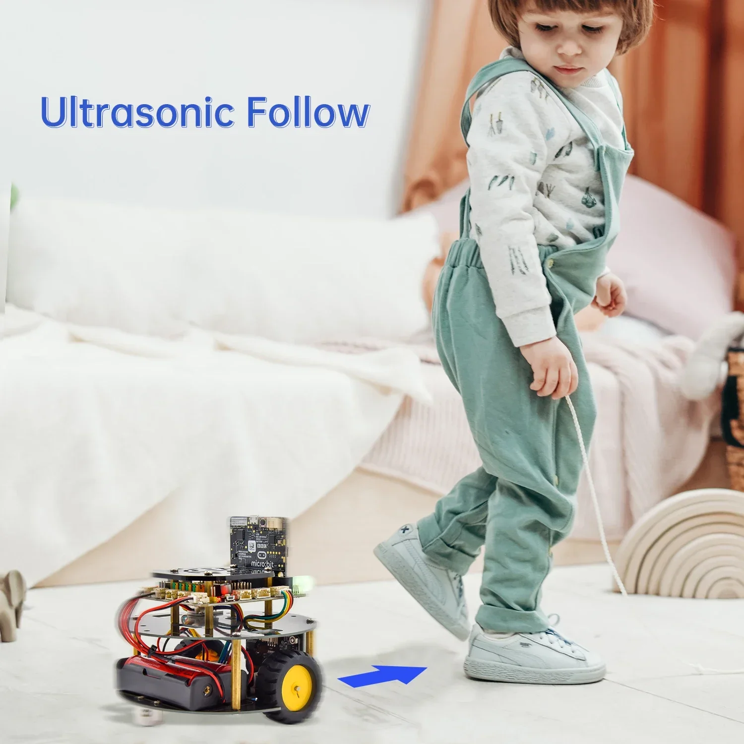 Keyestudio Micro:Bit V2 Robot Car Mini Smart Turtle Robot Kit for MicroBit Car Python Programming STEM Electronic Kit Toys
