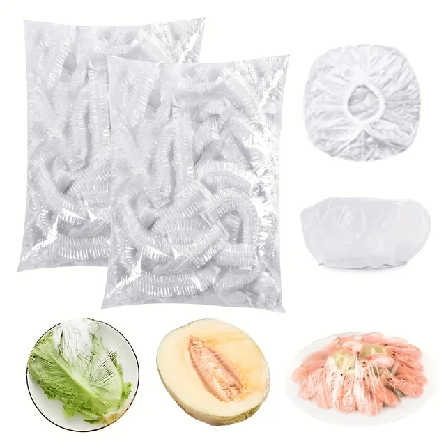 100 pièces réutilisable alimentaire Film alimentaire couvre fruits légumes stockage emballage alimentaire sac de stockage pique-niques et BBQ cuisine sac d'économie de nourriture 5