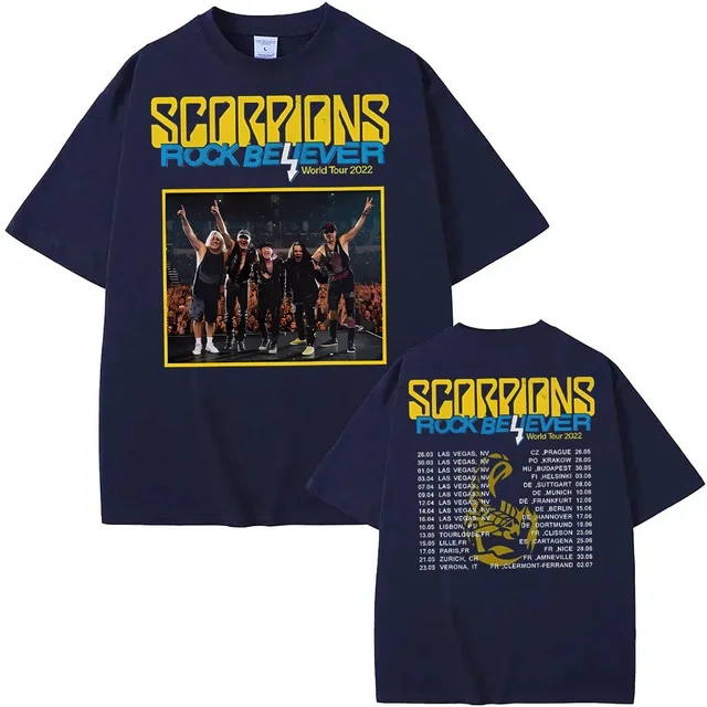 Camiseta casual Scorpions 2024: Uma Oferta Limitada Incrivelmente Acessível