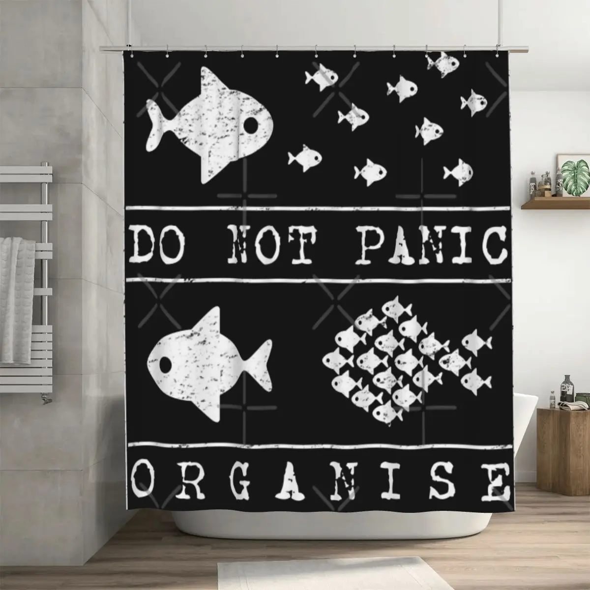 

Занавеска для душа с крючками, 72x72 дюйма