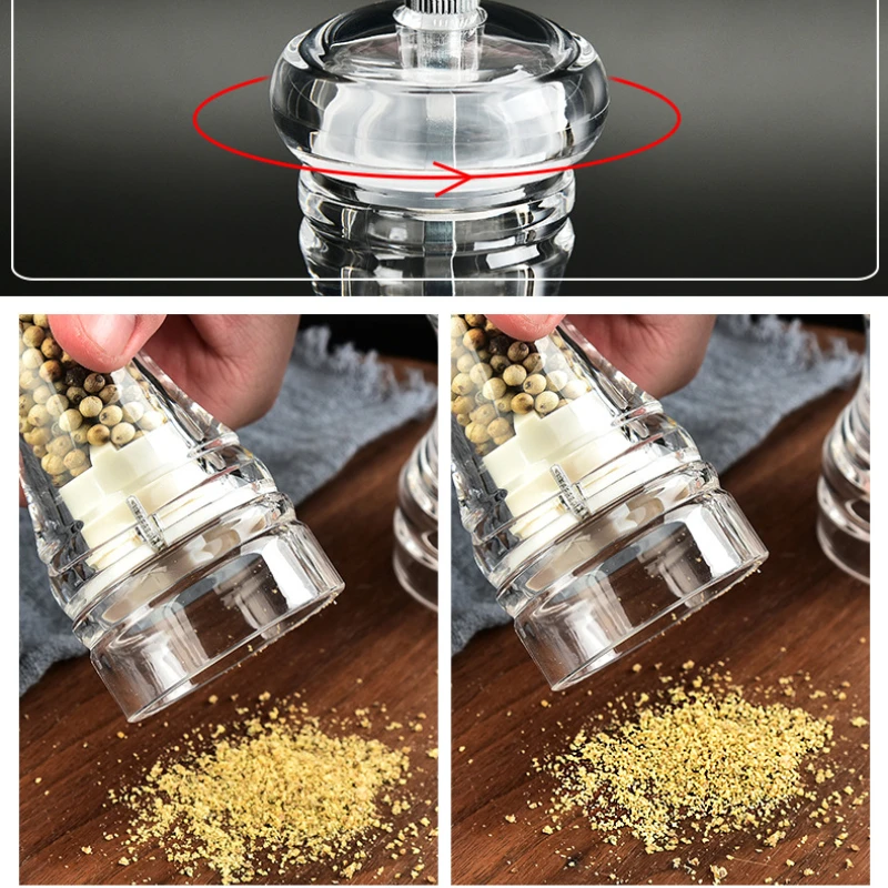 Spice Mill Salt and Pepper grinder Refillable shaker Manual Herbs Grinder Adjustable Ceramic Rotor Kitchen Tools salt and pepper grinder nut spice grinder herb grinder pepper grinder herb spice grinder