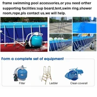 Piscine rectangulaire ultra-grande à structure métallique portable pour parcs aquatiques gonflables, utilisation extérieure/intérieure 6