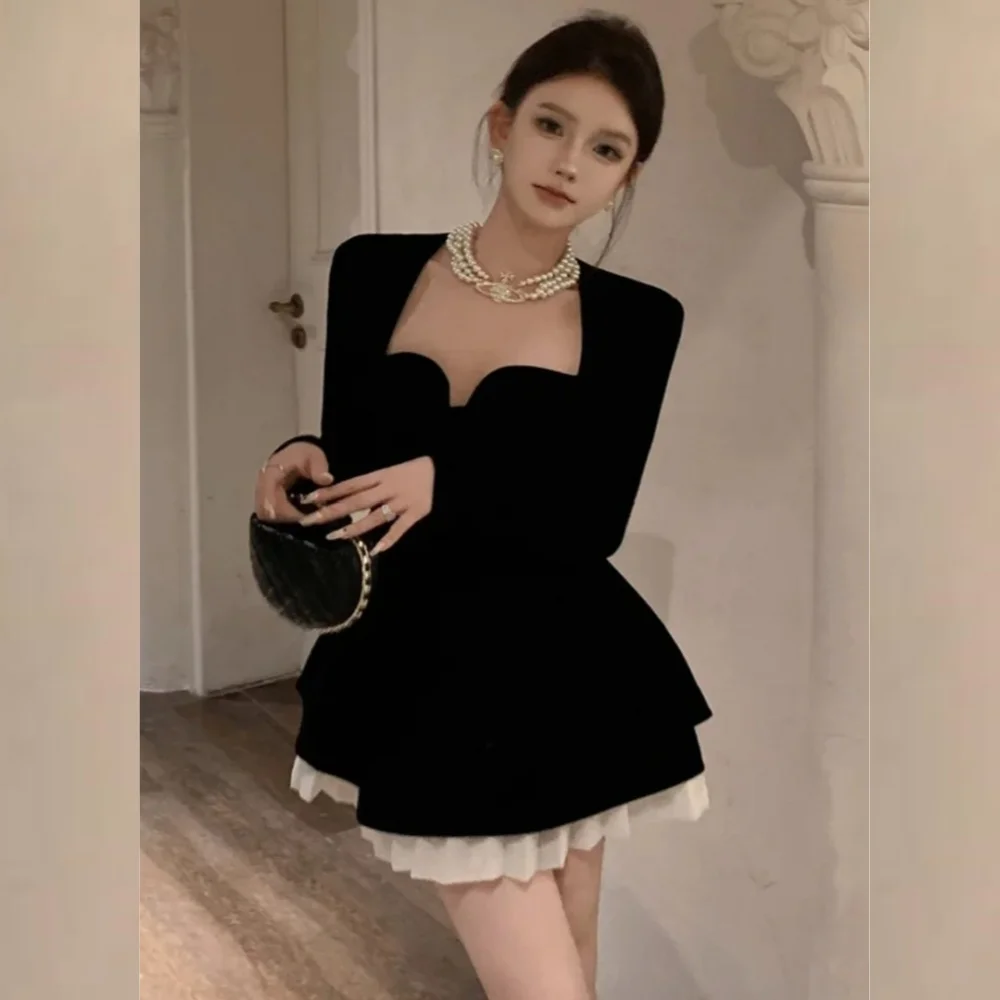 Jiayigong High Quality  Evening Jersey Draped Ruched Christmas A-line Sweetheart Bespoke Occasion Gown Short Dresses