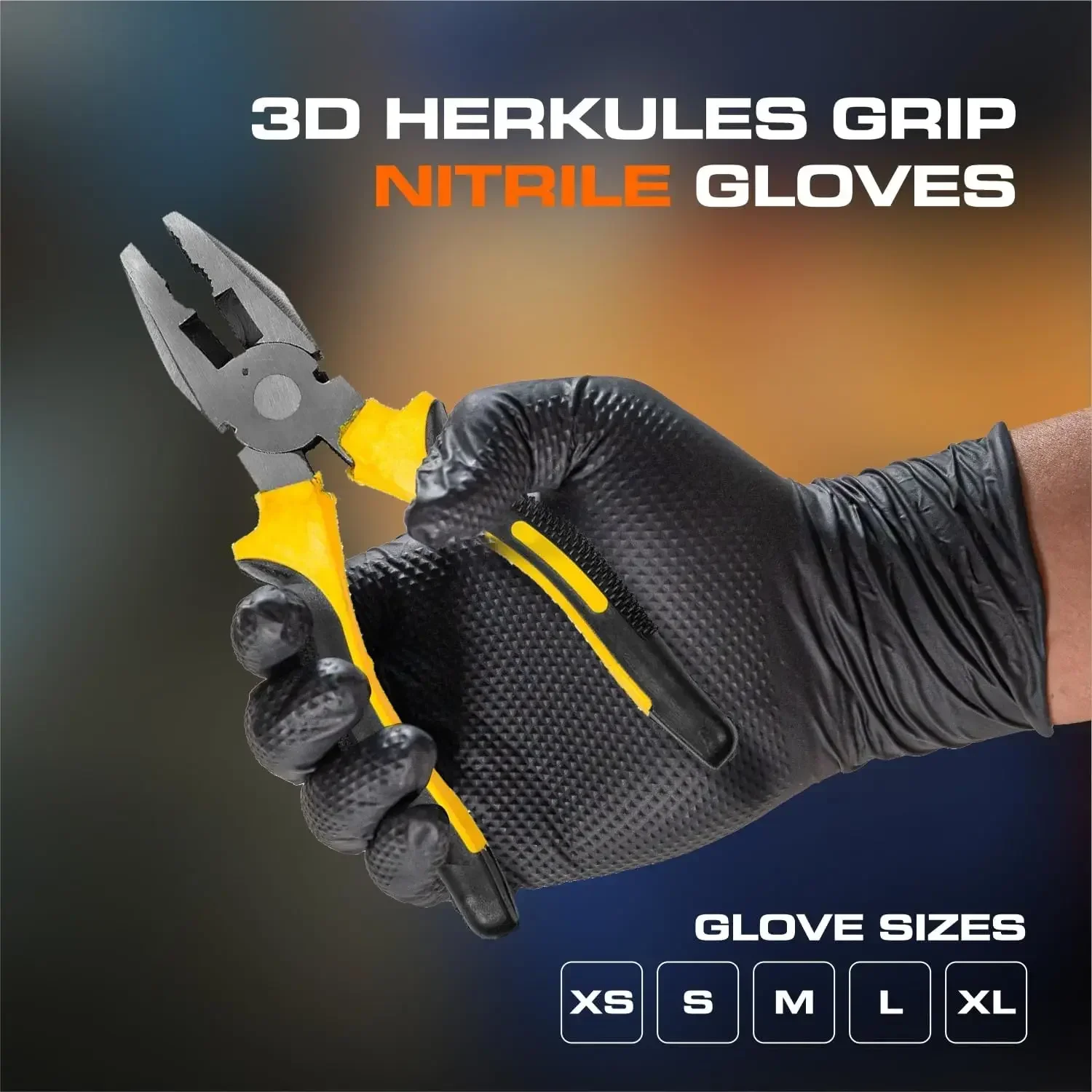 Heavy Duty Nitrile Gloves 8Mil Extra Thick Mechanic Home Garden Disposable Glove with Textured Grip Antislip Safety Work Gloves