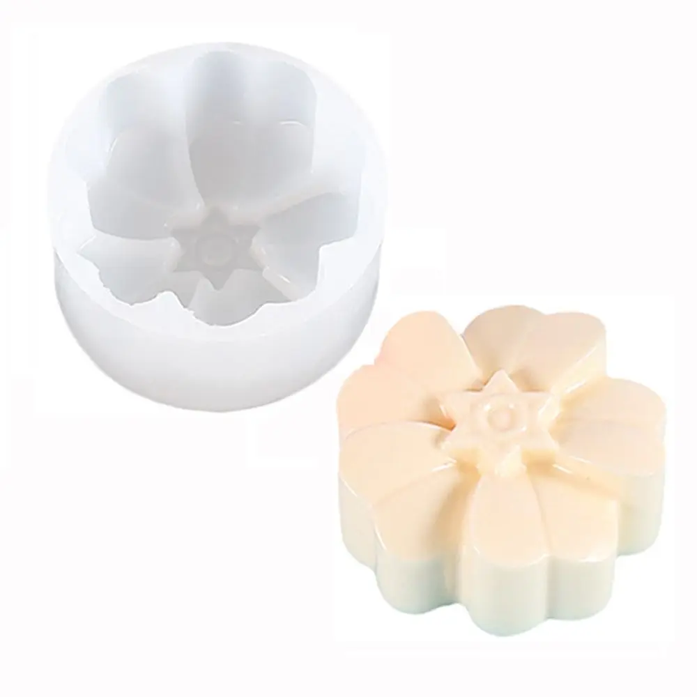 Flower Aromatherapy Candle Mold Silicone Mold 3D Flower Shape Candle Mould  DIY Candle Mold Resin Mold
