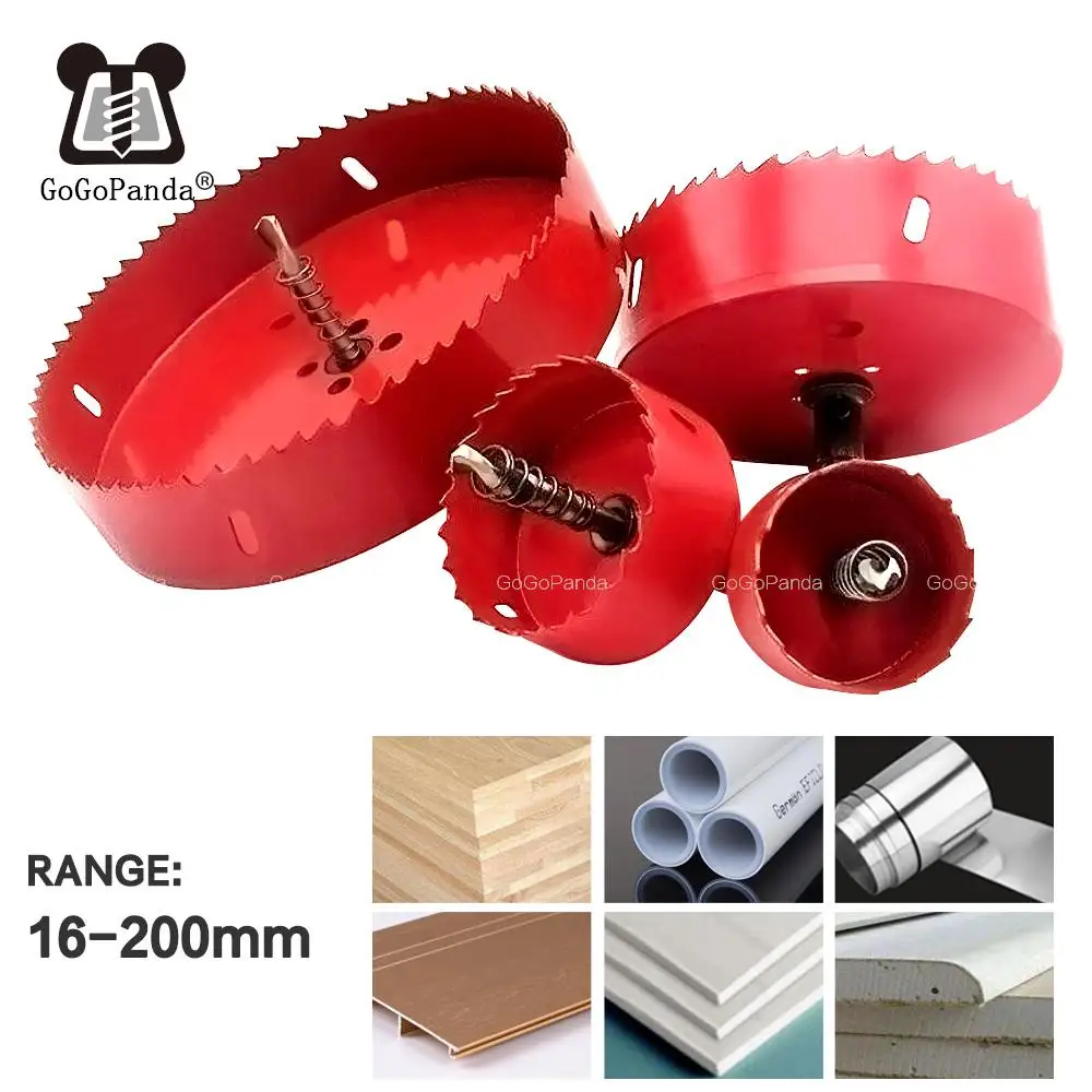 

Free shipping 16-200mm 1 Piece Bi-Metal Wood Hole Saws Bit for Woodworking DIY Wood Cutter Drill Bit