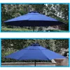11ft Double Vented Patio Umbrella Replacement Canopy 8 Ribs Durable Olefin - UV Protective and Water Resistant Strong 6