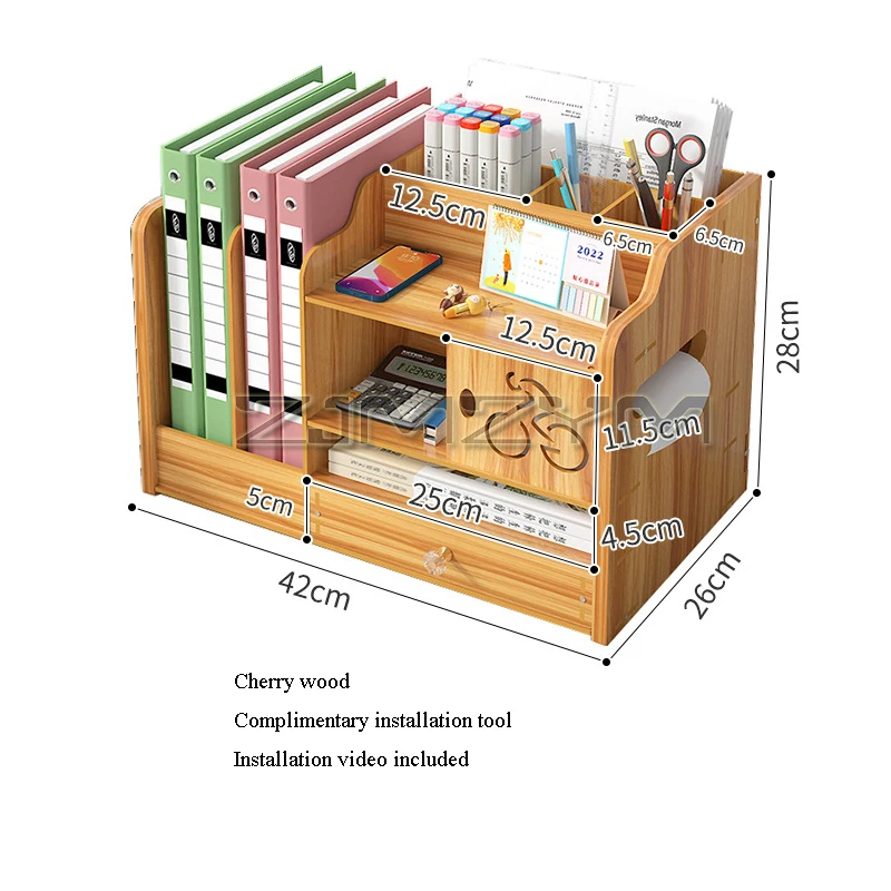 Desktop Storage Box Large Capacity Drawer File Rack Multi-layer Office And Student File Pen Holder Practical Desk Organizer