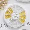 Mix 2 Sizes Gold Silver Starlight Shape Metallic Nail Art Rhinestones Decorations Gem DIY Salon Wheel 3