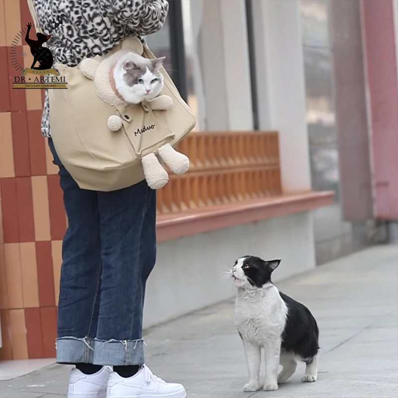Title 1, Cartoon Bear Pet Carrier Bag For Dog Cat Bag Ba...