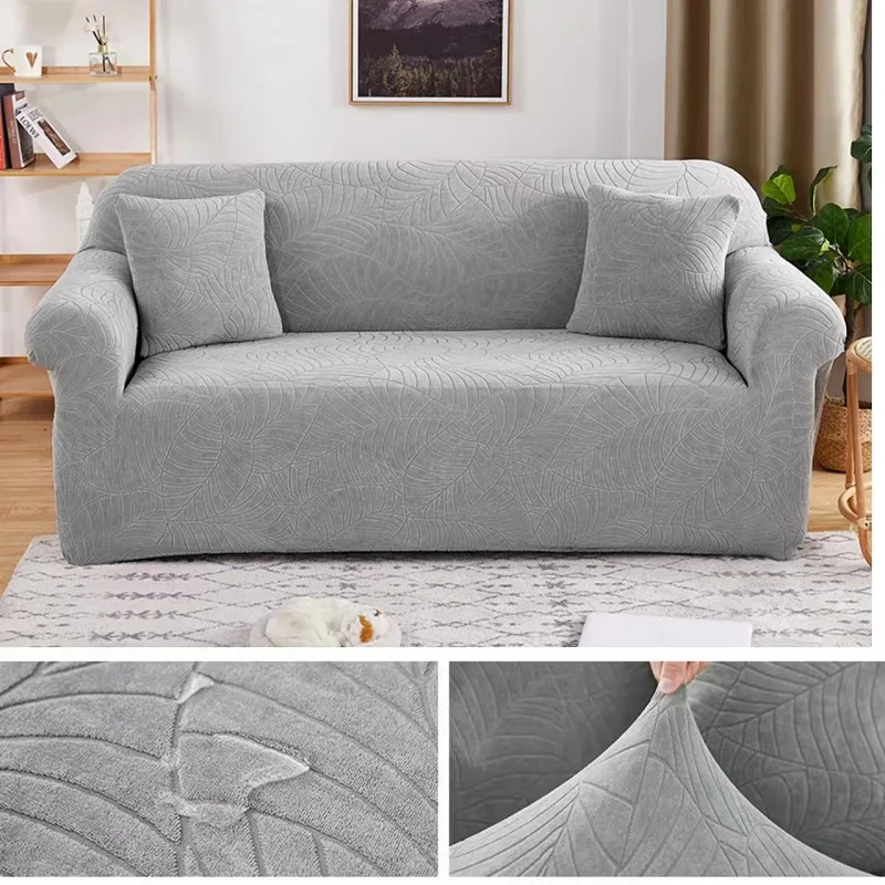 Waterproof Elastic Sofa Cover for Living Room 1/2/3/4 Seater Thick Polar Fleece L-Shaped Corner Sofa Cover Armchair Protector 5