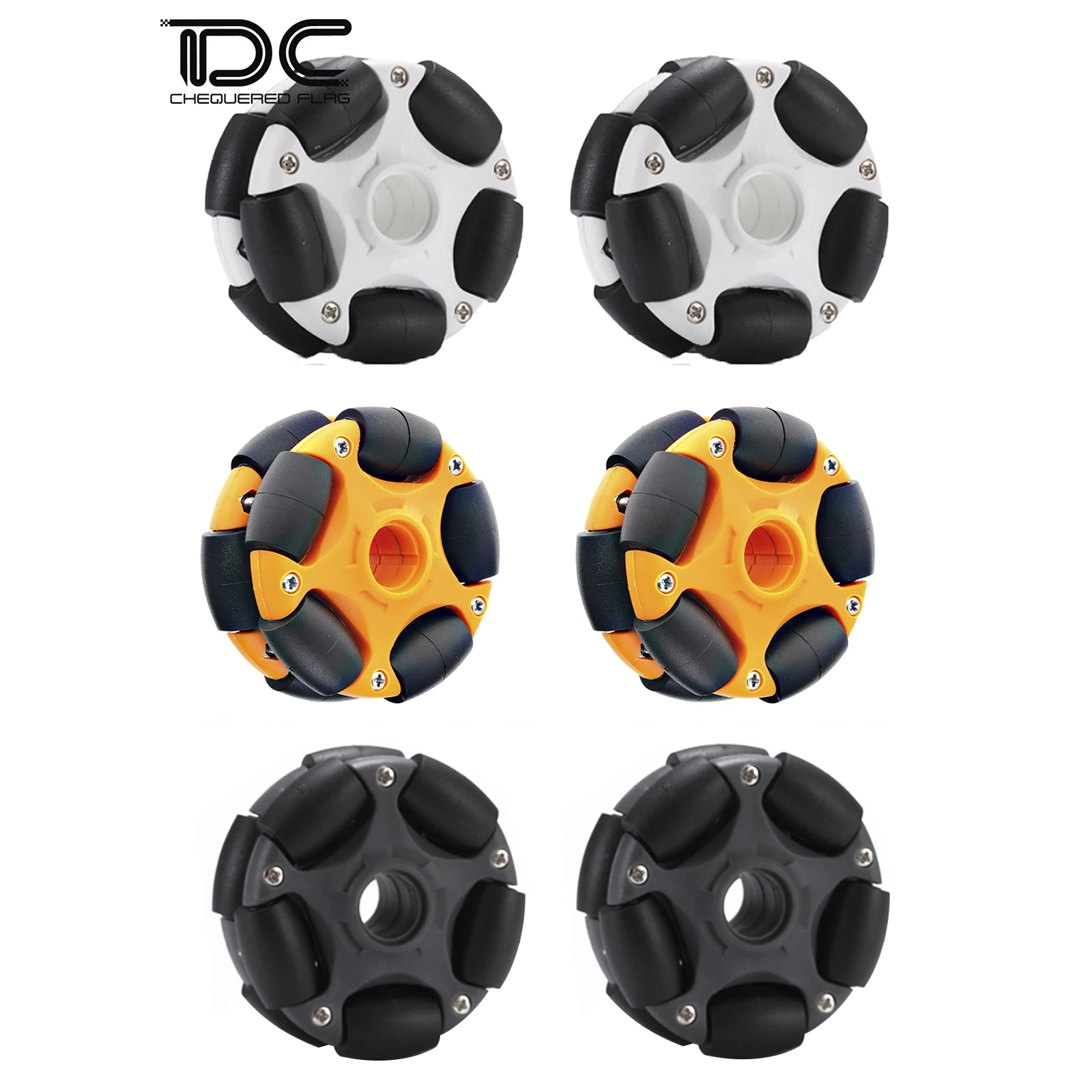 4PCS 58mm Nylon Omni-Directional Wheel 20KG Load for TT Motor