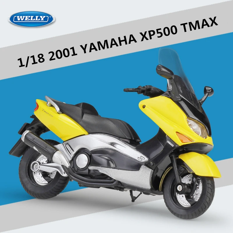 WELLY 1:18 YAMAHA XP500 TMAX Alloy Motorcycle Model Simulation Diecasts Metal Street Motorcycle Model Collection Childrens Gifts 3