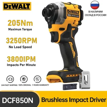 Dewalt DCF850 Cordless Impact Dirll 20V Brushless Motor 1/4-Inch Electric Screwdriver 205NM Wirless Rechargeable Power Tool