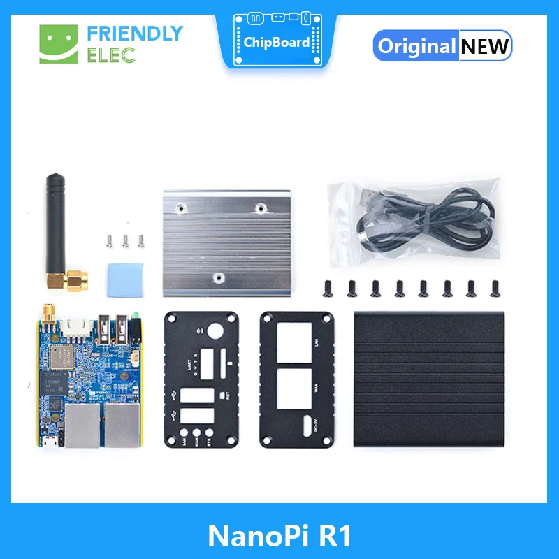 NanoPi R1 Allwinner H3 1GB Dual Ethernet Port, Wifi & BT, onboard eMMC with USB & Serial Port for loT